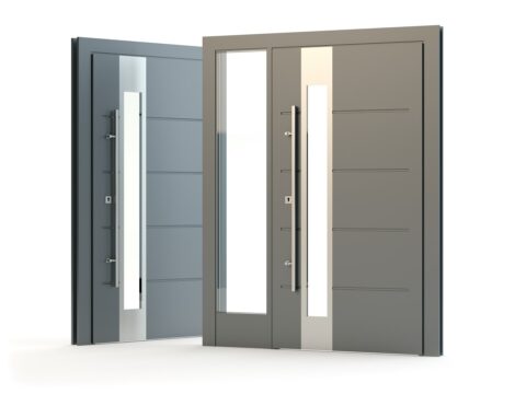 דלת כניסה מאלומיניום בעיצוב מודרני ומרהיב